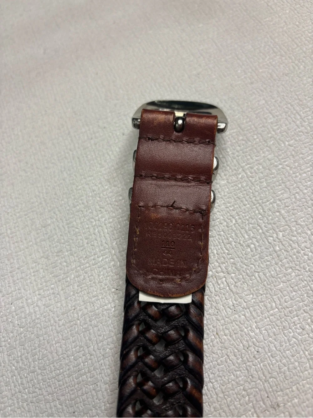 Woven Leather Men's Belt